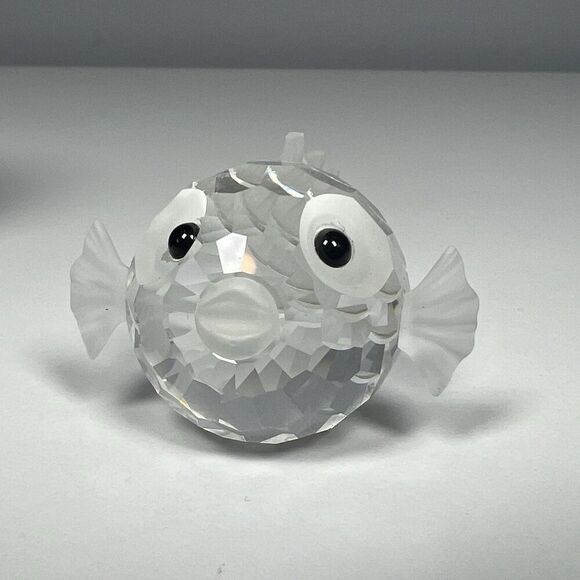 Swarovski Crystal Mini Blow Fish Puffer 7644 Figurine Austria With Box - B - Picture 5 of 7